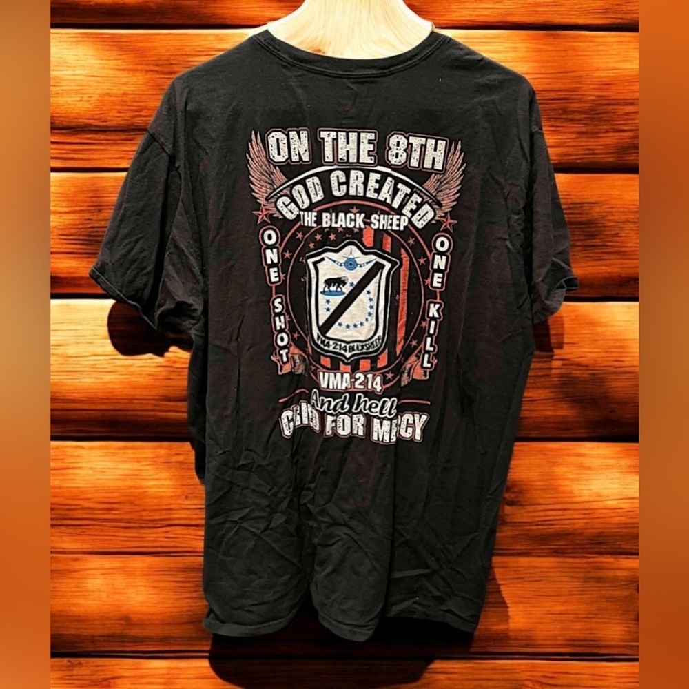 Black Graphic Men's T-Shirt 2XL